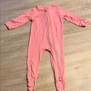 Kyte BABY Pink Footie Zip Pajamas